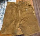 Bavaria Trachten Men s Brown Leather Lederhosen Shorts Size 28  eu 46 