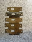 Lot  5  Solid Brass Strike Plate Catch Mortise Locksmith Antique