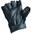 Fingerless Leather Protective Weight Lifting Gym Fitness Training Workout Gloves