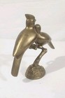 2 Brass  Birds cardinals love Birds Perched On A Branch Figurine 6     Bird Lovers