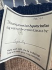 Zapotec Indian Wool Rug Oaxaca Handwoven Tapestry 23 x40  Artist Signed Ruiz