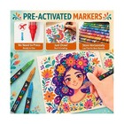 240 Colors Soft Brush Tip Acrylic Markers Set  Paint Pens For Rock  Wood  Fab   