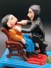 Dentist Cast Iron Bank Vintage Painted Mechanical Coin Slot Working Action