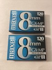 Maxell 8mm Gx-mp 120 High Quality  Camcorder Video Cassette Lot Of 2 Brand New