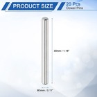 20 Pcs 3 Mm X 30 Mm Dowel Pins  316l Stainless Steel Shelf Support Peg Pin