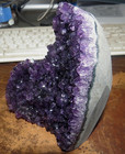 Large  Amethyst Crystal Cluster  Geode Cathedral From Uruguay Polished Rim