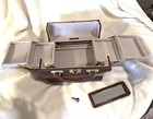 Vintage Bentony Train Jewelry Cosmetic Makeup Case Suitcase Luggage Brown Nwot