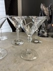 Set O 6 Vin  Libby Stardust Monogram M In Diamond Martini Glasses 6 5oz 6 tall 