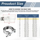 V Band Clamp 1 5 Inch 304 Stainless Steel V-band Bolt Clamp