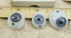 3 Vintage Human Prosthetic Glass Eyes W  American Optical Box Salesman Samples