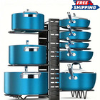 8 Tier Pot   Pan Organizer Rack Cabinet With 3 Diy Methods Adjustable Organizer