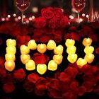 3000 Pcs Artificial Rose Petals With 20 Pcs Flameless Led Tea Lights Candles 