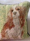 Cavalier King Charles Spaniel Needlepoint Pillow  11 