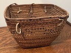 Antique Northwest Coast Native American Cedar Bark   Grass Basket