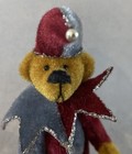 Vintage Miniature Artist Deb Canham Velveteen Jester Bear Jointed 3    Tall