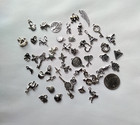 50 Pcs Wholesale Bulk Lots Jewelry Making Charms Mixed Smooth Tibetan Silver Diy