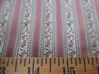 100  Silk Brocade micro Floral   Vintage Pink Ribbon Stripes 9 5 x20  japan