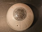 Vintage 10 25  Art Deco Glass Ceiling Light Glass Shade 3-hole Pink Frosted Read