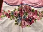 Red Collection  11 Nwt Mcm Vintage Pink Floral Cotton Full bib Apron Rick-rack