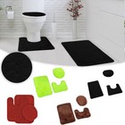 3pcs Bathroom Rug Set Super Soft Non Slip Absorbent Bath Mat Floor Rug