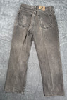 Wrangler Relaxed Fit Jeans Mens 30x26 Gray Black Denim Pants Straight Leg