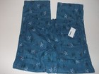 Mens Forest Yeti Flannel Lounge  Pants Blue Novelty Sasquatch  Pajama L Nwt