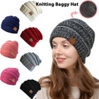 Womens Slouchy Beanie Winter Hat Cable Knit Ski Hats Warm Chunky Knitted Cap Us