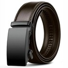 Men-fits Waistband Leather Ratchet Dress Belt With Automatic Click Buckle Strap