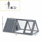 Rabbit Hutch Outdoor  Wooden Chicken Coop With Run  Grey