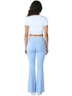 Women Flare Leggings Yoga Pants With Pockets High Waist Crossover Bell Bottom S
