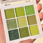 9 Colors Green Eyeshadow Palette  Neutral Matte Shimmer Glitter Eyeshadow Palett