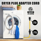 6-50p To 10-30r Dryer Adapter Cord 12  50a To 30a 240v Welder Old Dryer Plug