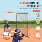Uimoso L Screen Baseball Pitching Net For Batting Cage Softball Screen 7x7ft