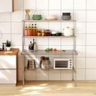 Garveehome Stainless Steel  60x12 Inches Adjustable Commercial 2-tier Shelf