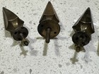 Lot Of 3 Original Brass Spikes For Us Helmets  Good Patina   Workmanship 