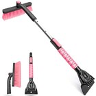  Snow Brush And Ice Scraper For Car Windshield  Extendable Snow 33 Inch Pink
