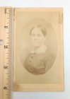 Cdv Antique Photo Carte De Visite Woman Glasses E  W  Oliver Warsaw Illinois Il
