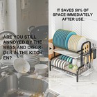 Leguang 2-tier Stainless Steel Dish Drying Rack  Space-saving Kitchen Organiz   