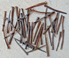 Lot Of 120 Antique Hand Forged 3  Square Head Nails Unused