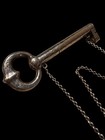 Sterling Silver Needle Case In The Shape Of A Key - Late 19th Century - Dutch