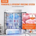 Vevor Commercial Freezer 44 21 Cu ft Reach In Upright Freezer 2 Doors 8 Shelves