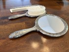 Vintage Collectible Silver Tone Vanity Set Mirror  Comb   Brush
