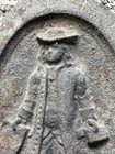 Early 1800   s Primitive Antique Cast Iron Fire Insurance Plaque William Penn