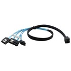 2pcs Internal Hdd Mini Sas Cable Sff-8643 To 4 Sata Connect To Hard Drive 0 5 1m
