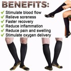 3 6 Pairs Men s Copper Compression Socks Graduated Support Stocking Women S-xxl