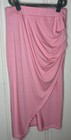New Hilara Bodycon Midi Skirt Pink Size Small Draped Tulip Soft Elastic Waist
