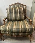 Vintage Pair Of Baker Furniture French Provincial Style Fauteuil Arm Chairs