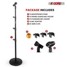5 Core Microphone Stand 3 Height Adjustable 24-67  W Round Base Floor Mic Stands