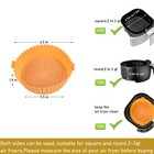 2qt Air Fryer Silicone Liners small Liners 2 Pack  Blue  Orange
