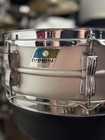 Ludwig Acrolite Snare Drum Blue Olive Green Badge 14    X 5    Vintage 1970s 1980s